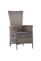 7 Piece Garden Dining Set with Cushions Grey - 4