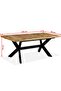 Dining Table Solid Mango Wood and Steel Cross 180 cm - 3
