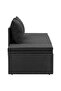 Sun Bed with Cushions Poly Rattan Black - 5