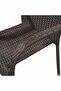Stackable Outdoor Chairs 2 pcs Poly Rattan Brown - 6