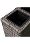 Garden Raised Bed with 4 Pots Poly Rattan Grey - 5