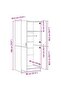 Wardrobe White 80x52x180 cm Engineered Wood - 3