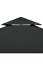 Gazebo Cover Canopy Replacement 310 g / m² Dark Grey 3 x 3 m - 2