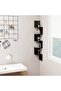 Wall Corner Shelf Black 20x20x127.5 cm Engineered Wood
