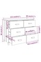 Sideboard HAMAR Dark Grey 113x40x80 cm Solid Wood Pine - 7