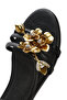 Women's Black Ankle Buckle Stone Sandals 25Sfd442118 - 8