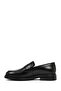Men's Black Genuine Leather Casual Loafer, Winter Shoes 25Wfd760818 - 2