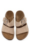 Women's Beige Buckle Suede Leather Slippers 25Sfd 306010 - 6
