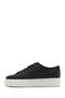 Men's Black Lace-Up Thick Sole Sports Shoes, Genuine Leather Sneaker 25Sfd6107Ft - 2