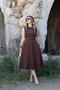 Brown Aller Detail Belted Dress