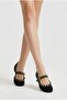 Vollex Accessory Detailed Women's Flat Casual Belted Ballerinas - 2