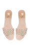 Women's Beige Stone Jelly Slippers 25Sfe4917Pv - 7