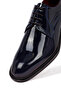 Men's Navy Blue Lace-Up Patent Leather Classic Shoes 25Wfd603016 - 8