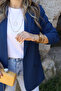 Indigo blazer with sleeve detail - 3