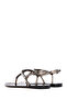 Women's Black Flip Flops Stone Jelly Sandals 25Sfe4906Pv - 6