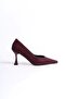 Women's Burgundy Satin Stiletto Tr08Ms27F - 4
