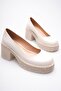Women's Beige Patent Leather Casual Shoes Tr06Ms04B - 2