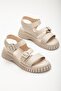 Champagne Thick Soled Belted Women's Daily Sandals - 2