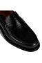 Men's Black Leather Loafer - 6