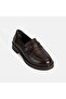 Kadın Kahve Deri Loafer - 5
