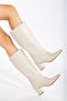 Serrace Women's Stylish Heeled Boots Below the Knee - 2