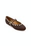 Vollex Accessory Detailed Women's Flat Casual Belted Ballerinas - 3