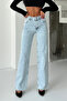 Light Blue High Waist Wide Leg Stretch/Lycra Palazzo Jeans