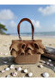 Hand Knitted Paper Rope Straw Bag - 8
