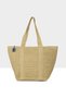 Cream Women's Ribbon Detailed Tote Straw Bag M000008760 - 3