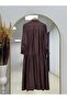 Zafire Buttoned Robal Strawberry Dress-Bn4603 Coffee - 6