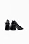 Black Patent Leather Women's Heeled Shoes Tr08Ms16D - 7