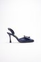 Satin Bow Detailed Special Design Women's 8.5 cm Heeled Evening Dress Shoes Tr40Ms01 - 7