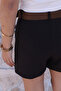Brown Belt Pack Mini Striped Short Skirt - 3