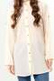 Women's Şile Bezi Hakim Collar Summer Tunic Cream Krm - 3