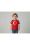 Children's Girl-Boy Moon Star Turkish Flag Short Sleeve T-Shirt - 4