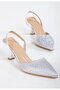 Serrace Stylish High Heels with Stones on the Back