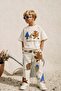 Boys' Cotton Stone Animal Print T-Shirt and Sweatpants Top and Bottom Set