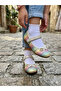 Rainbow Print Orthopedic Sole Bowknot Girls' Ballerinas - 2