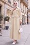 Jacket Skirt Scuba Two-Piece Set 1614 - Beige - 3