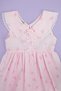 Bow-Tie Striped Lace Baby Collar Girl's Dress - 4