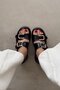 Sierra Black Genuine Leather Sandals - 4