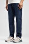Rico High Waist Regular Fit Straight Leg Blue Men's Jeans - 3