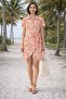 Collar Detailed Belted Flounce Dress