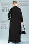 Plus Size Women's Hijab Summer Muslin High Quality Black Dress Cotton Anti-Sweat Mother Long Buttoned Dress - 2