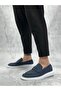 Ba0355 Laceless Linen Navy Blue Classic Corcik Men's Shoes - 3
