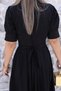 Black balloon sleeve shirt dress - 5