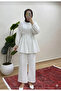 Women's Ribbed Button Detailed Trendy Shirt Quwi̇q - White - 2