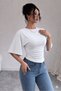 Women's Cotton Pack Soft Fabric Blouse Draped Stylish Daily Model (Not Cropped) 0080 - 5