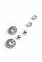 316l steel silver color zircon stone maze model women's earring set