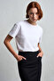 Women's 100% Organic Cotton White Relaxed Fit Round Neck White T-Shirt - 6